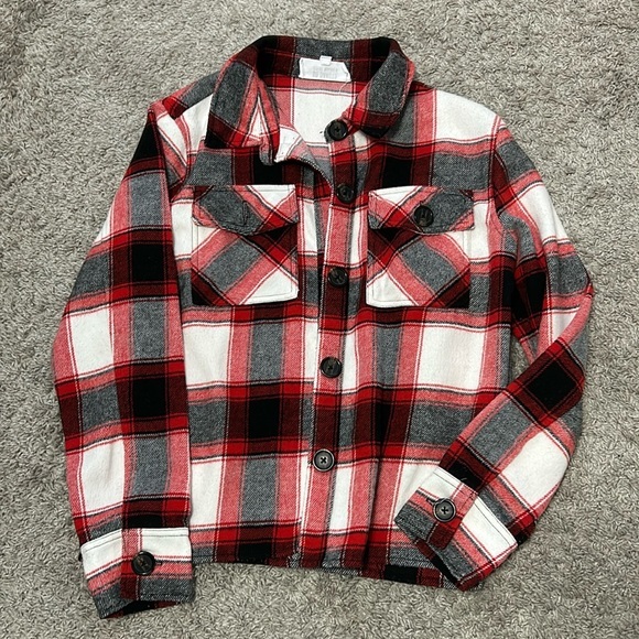 Bb Dakota Steve Madden Plaid Top Size M - Picture 1 of 5